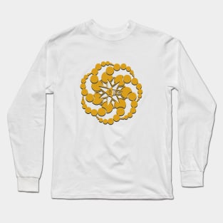 Crop Circle 2 In Gold Long Sleeve T-Shirt